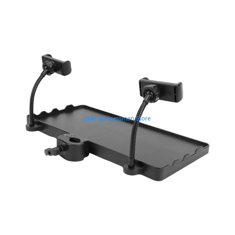 Desk Setup Streaming - ABS-Schreibtisch-Organizer-Tablett für 3-mm-Rohre für Telefon-Streaming, Online-Klassen-Setups