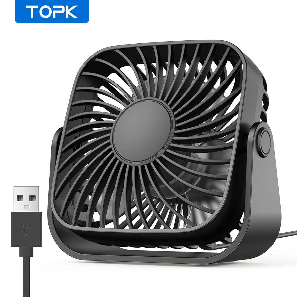 Desk Setup Home - TOPK 4 Zoll tragbarer USB-Mini-Ventilator für