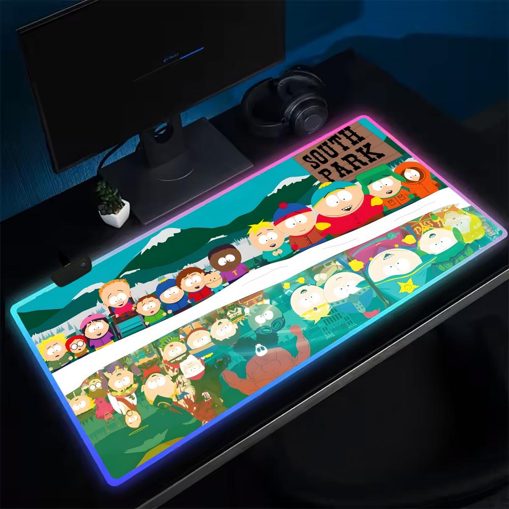 Desk Setup Rgb - South Park Mauspad, Anime-Gaming-Mauspad, LED-Tischpads, hintergrundbeleuchtete