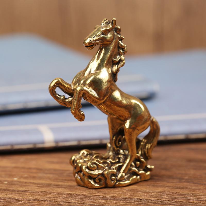 Desk Setup Desk - Messing Pferd Desktop Ornament, Wohnzimmer Couchtisch