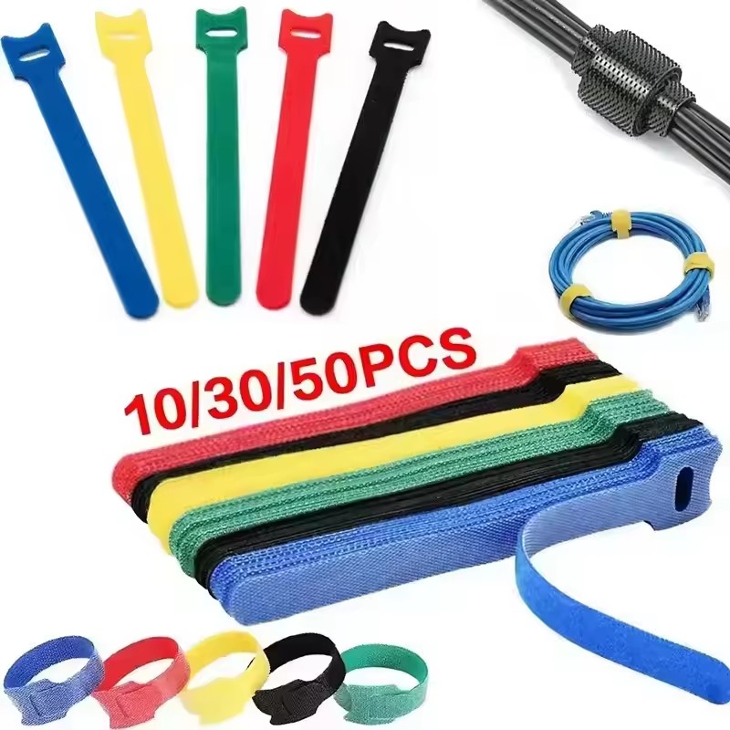 Cable Box Organizer - 10/30/50 Stück USB-Kabel-Organizer, Kabelbinder, Kabelmanagement-Halter, wiederverwendbarer