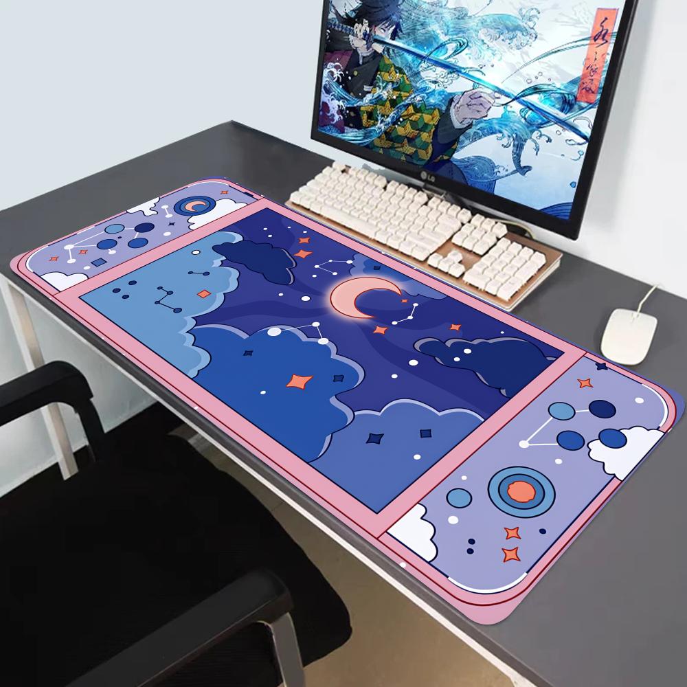 Desk Setup Art - HYBXAXC Mond und Sterne Große Schreibtischunterlage