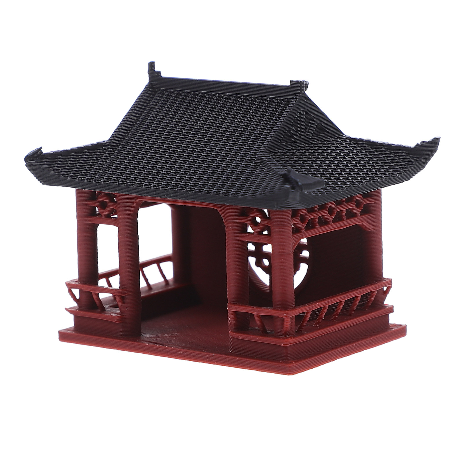 Desk Setup Home - Mikro-Landschaftspavillon-Ornament, Mini-Chinesischer Pavillon-Statue für Aquarium, Terrarium,