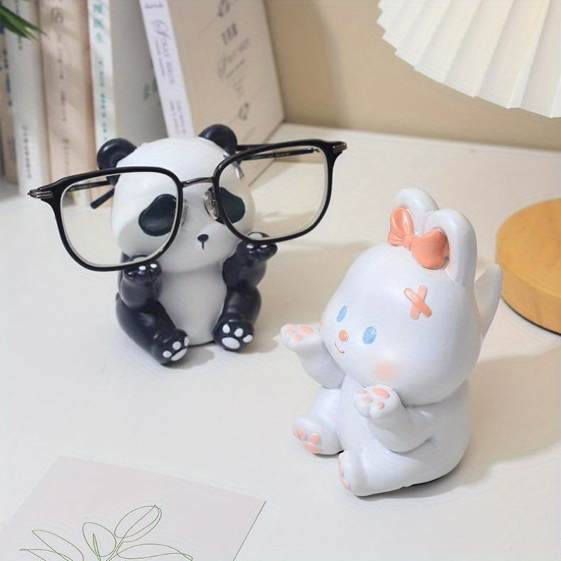 Desk Setup Home - 1 Stück Niedlicher Panda-Brillenständer für den