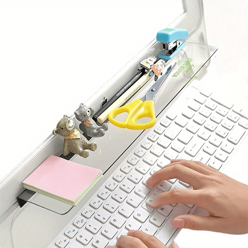 Sticky Memo Holder - 1 Stück transparentes Computer-Memoboard, Haftnotizhalter, multifunktionales