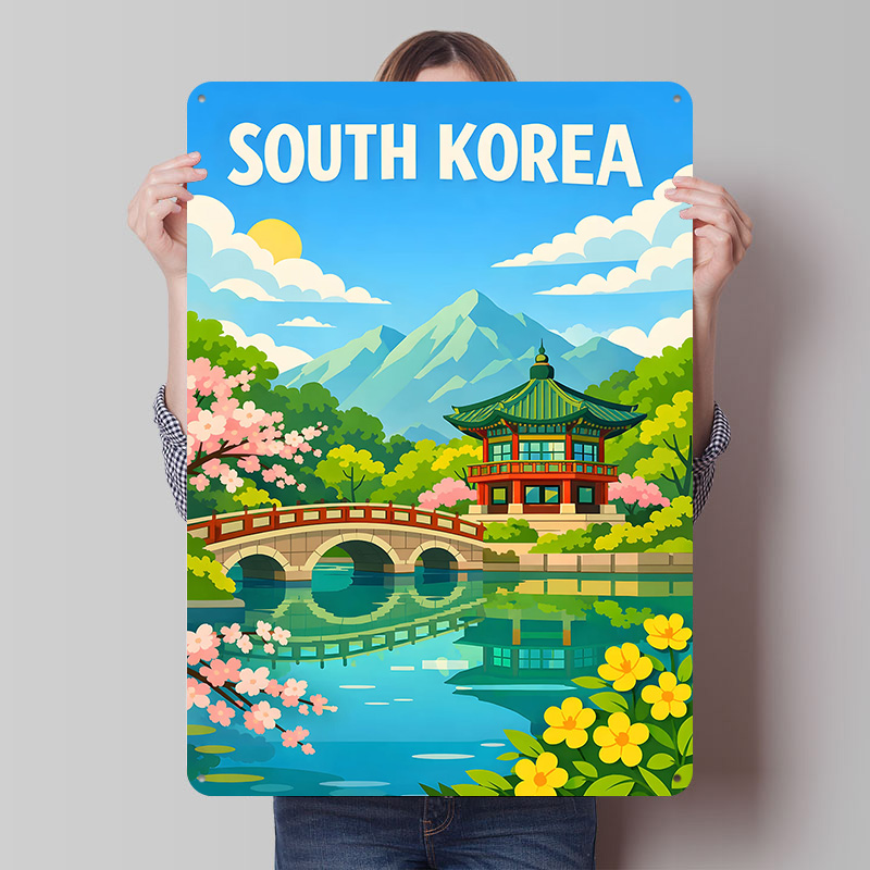 Südkorea Reiseplakat Maßgefert – Desk Setup Art Bewertung und Preis