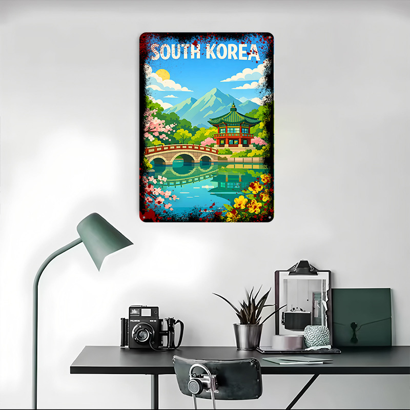 Südkorea Reiseplakat Maßgefert – Desk Setup Art Bewertung und Preis