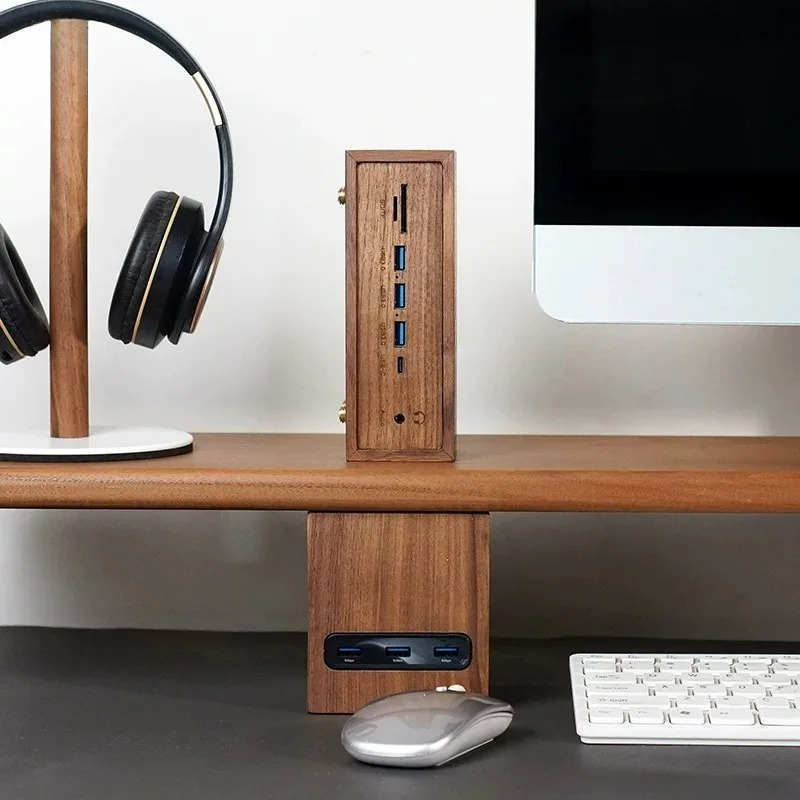 Kreativer Schreibtisch-Setup a – Desk Setup Black And Wood Bewertung und Preis
