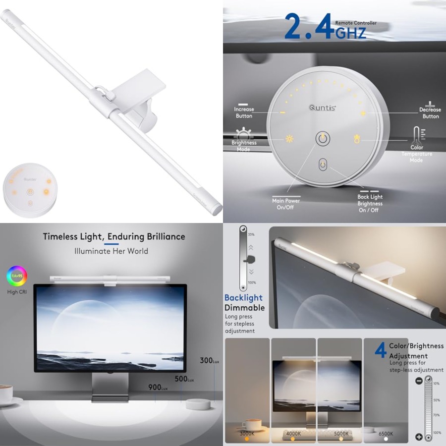 Monitor-Lichtleiste mit Fernbe – Desk Setup In Office Bewertung und Preis