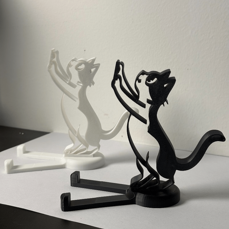 Abstrakter Hohllinien-Katzen-H – Desk Setup Stand Bewertung und Preis