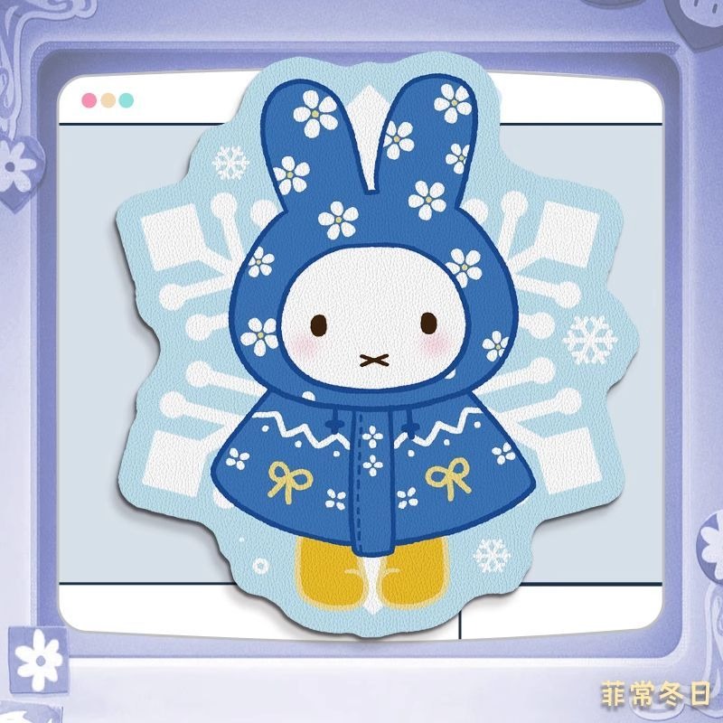 Anime Miffy Leder-Mauspad mit  – Desk Setup In Office Bewertung und Preis