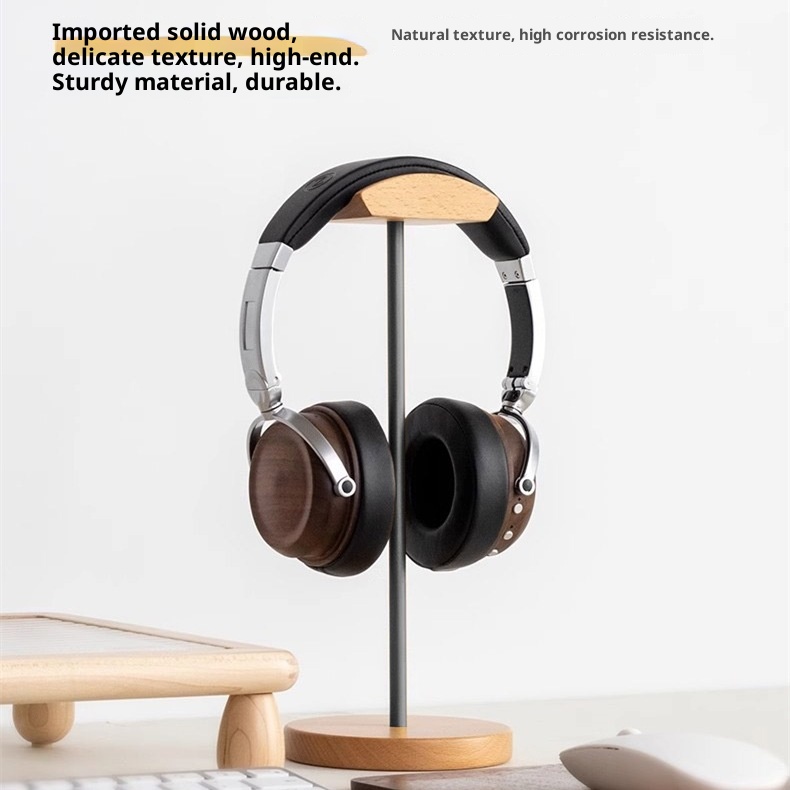 Kopfhörerständer aus schwarzem – Desk Setup Wood Bewertung und Preis