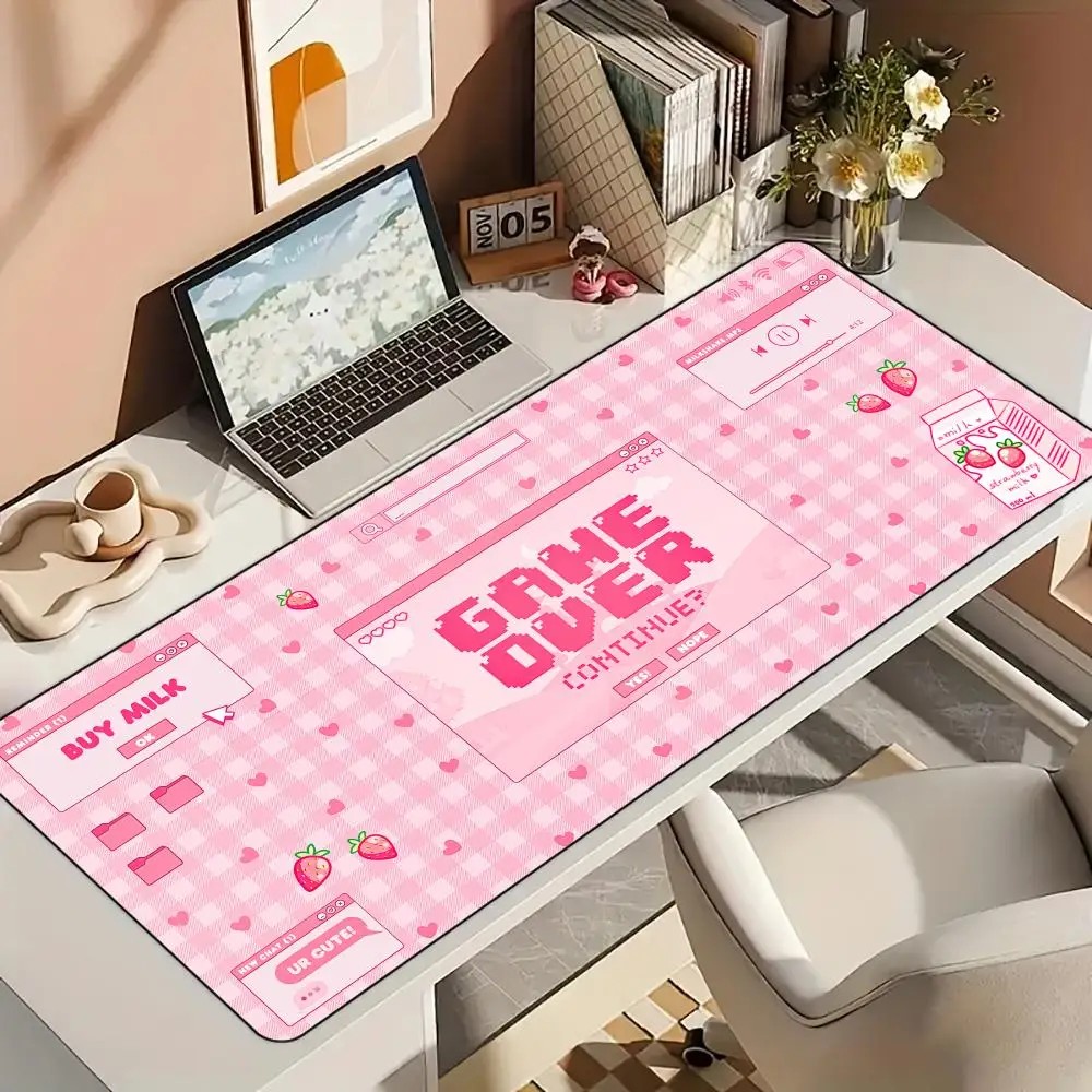 VIKAMA Pink Plaid GAME OVER Pi – Desk Setup Pink Bewertung und Preis