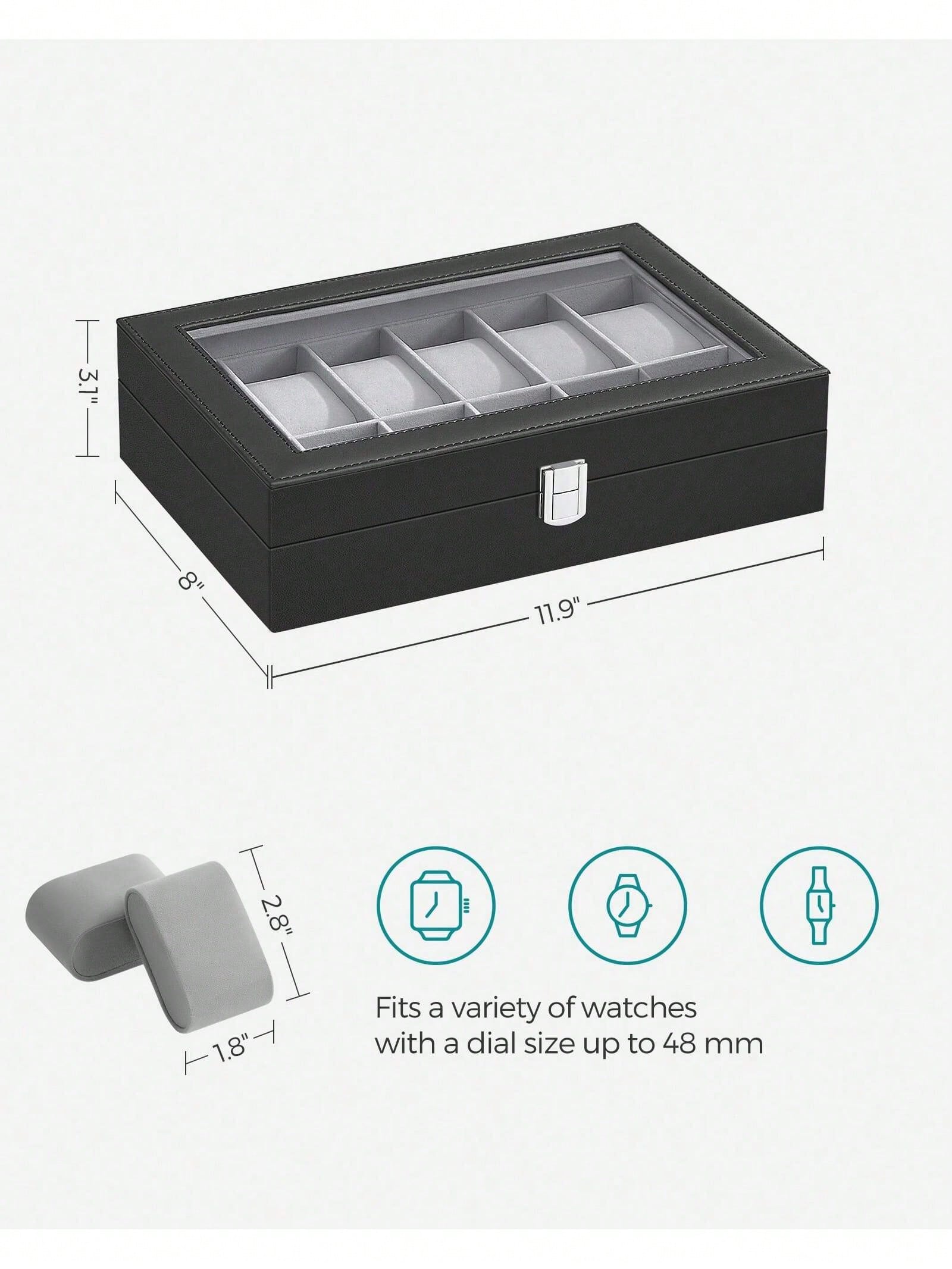 Abschließbare Uhrenbox mit 12  – Cable Box Organizer Bewertung und Preis