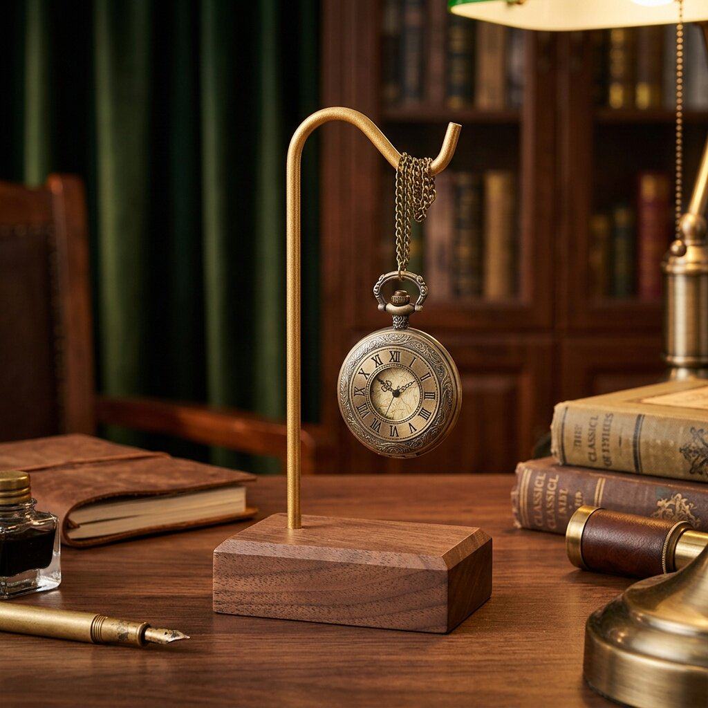 Taschenuhr-Hängehalter aus Hol – Desk Setup Wood Bewertung und Preis
