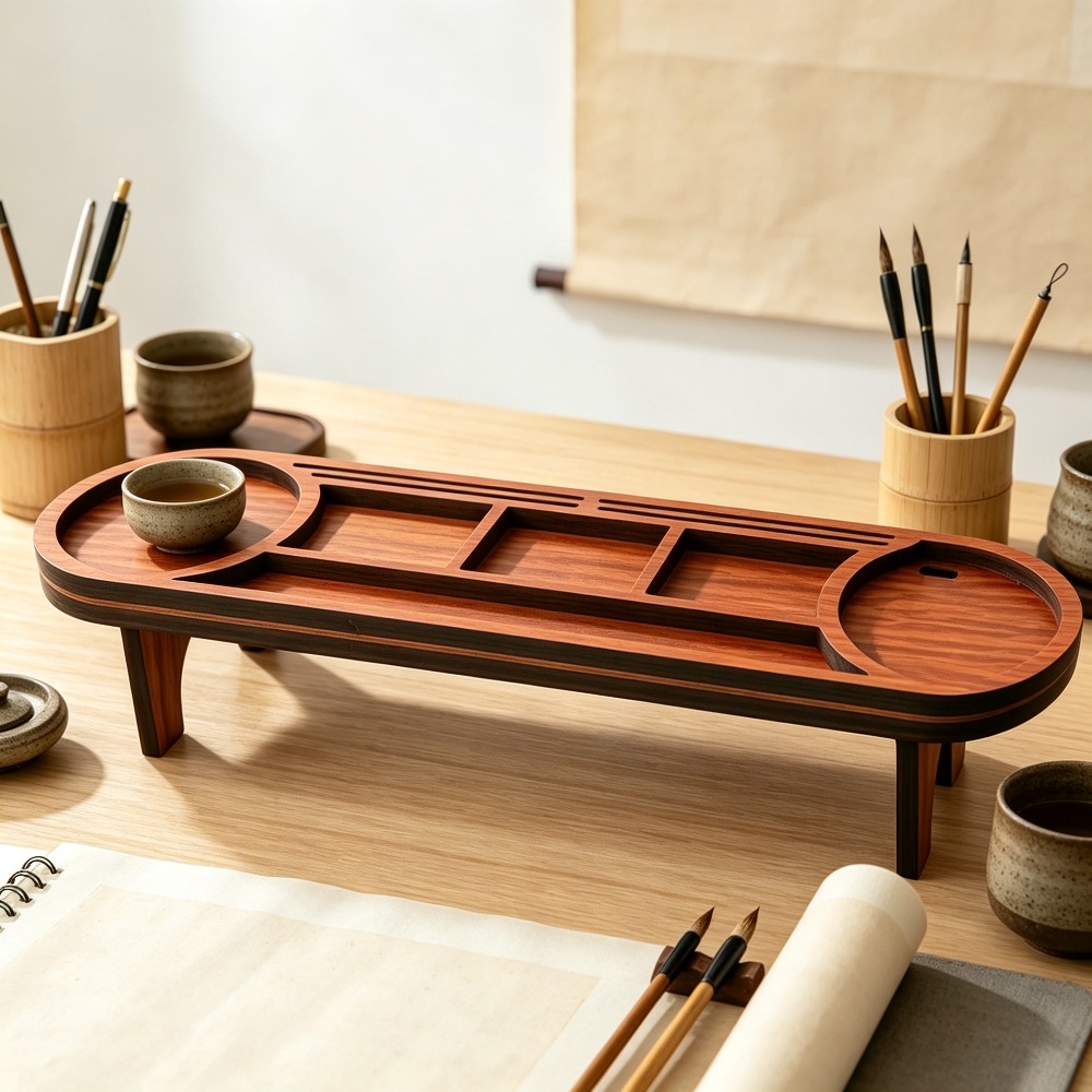 Hölzerner Schreibtisch-Organiz – Desk Setup Home Bewertung und Preis