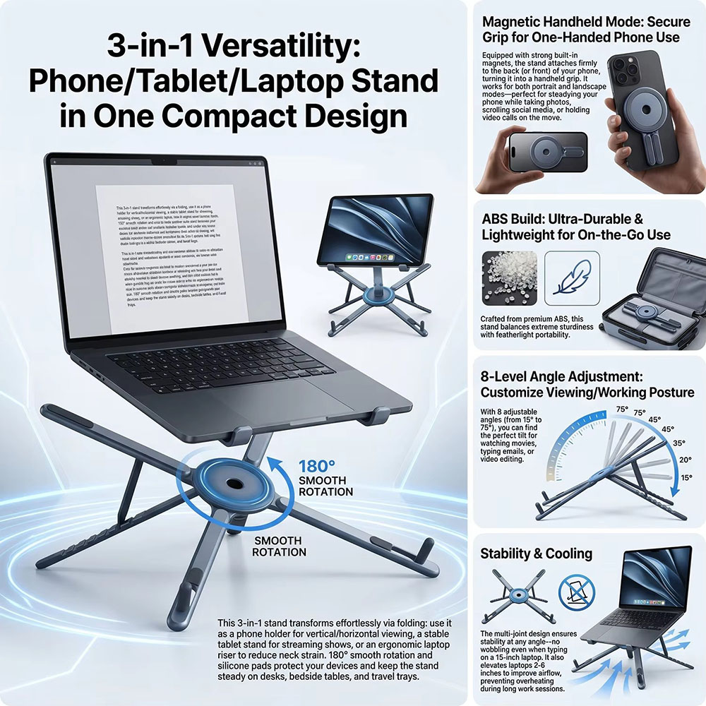 Tragbarer Magnetischer Handyha – Desk Setup Stand Bewertung und Preis