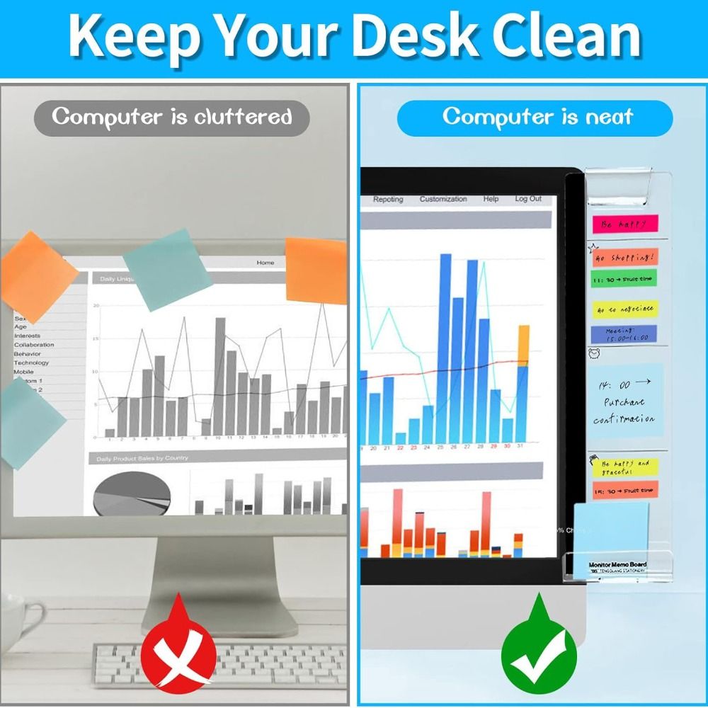 Transparente Monitor Memo Boar – Sticky Memo Holder Bewertung und Preis