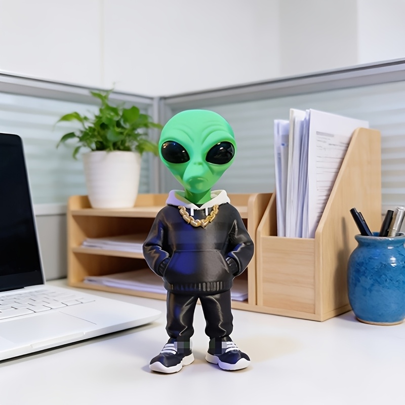 1 Stück grüne Alien-Figur mit  – Desk Setup Home Bewertung und Preis